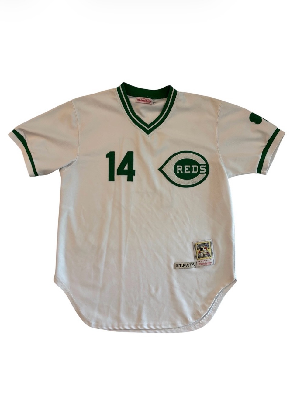 Mitchell & Ness Pete Rose Cincinnati Reds Jersey St. Pats Sz 52 Men’s
